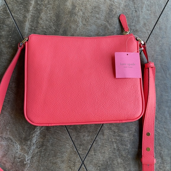 Kate Spade run around medium crossbody peachmelba - Picture 2 of 16